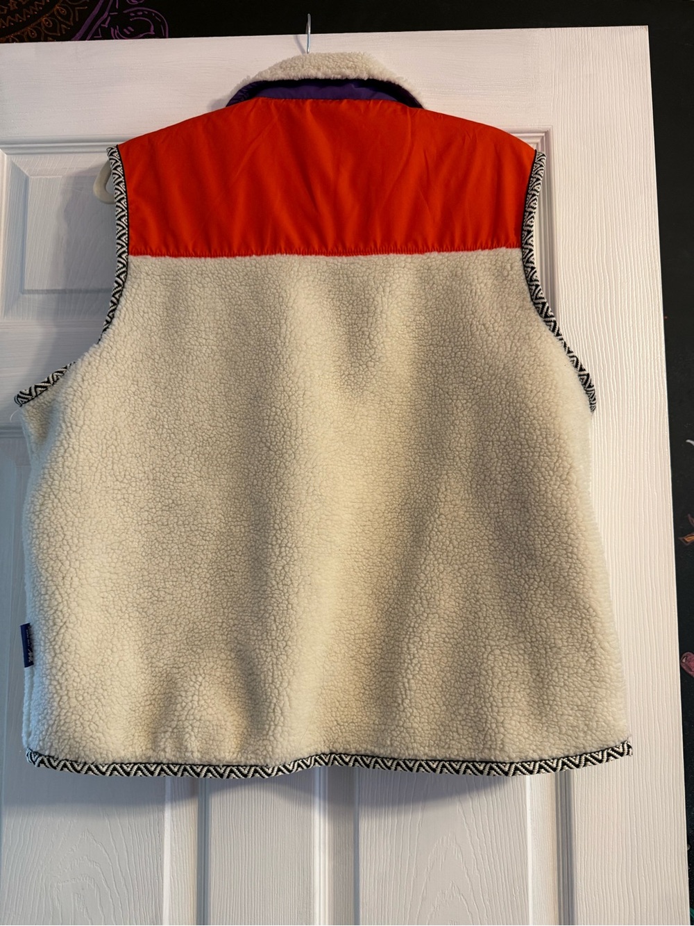 Within Walls Urban Outfitters Colorblock Retro 80s Sherpa Vest Size Small - Picture 4 of 5